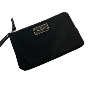 Kate Spade Wilson Road Leoni Black Nylon Wristlet